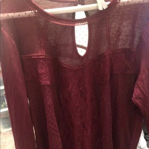 Large Mesh Sleeved Blouse